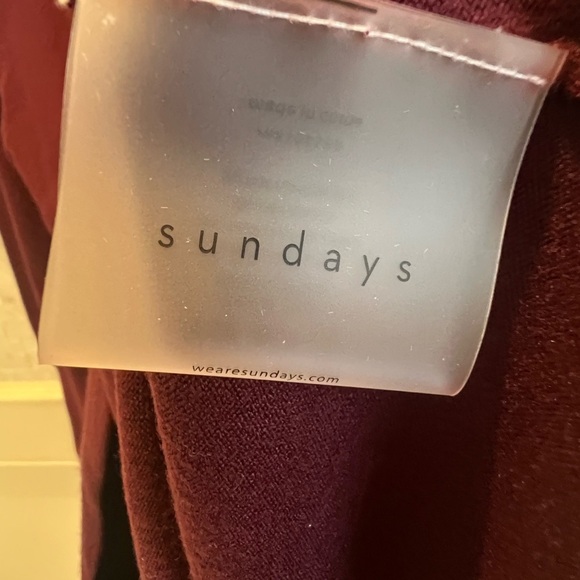 NWT new medium Anthropologie sundays Andes sweater dress burgundy mock neck - Picture 13 of 16